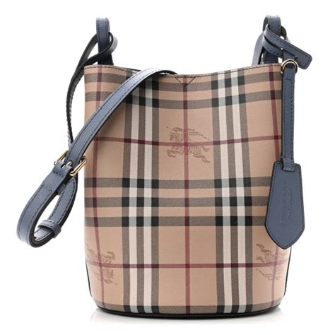 Burberry Haymarket Check Colours Lorne Bucket Crossbody 